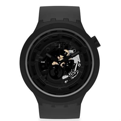 Swatch SB03B100 C-BLACK Big Bold Ceramic Kol Saati