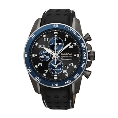 Seiko SNAF37P Sportura Siyah Deri Kayış