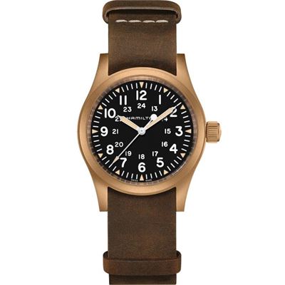 Hamilton H69459530 Khaki Field Mechanical Bronze Kurmalı Erkek Kol Saati