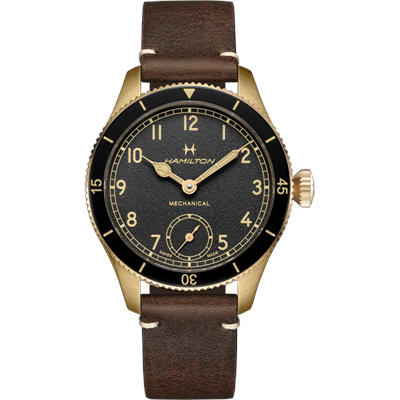 Hamilton Khaki Aviation H76709530 Pilot Pioneer Mechanical Bronze 43 mm Kurmalı Erkek Kol Saati