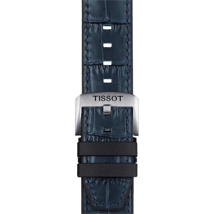 Tissot T852046765 Mavi Deri/Silikon Kayış (22 mm) Abt Saat