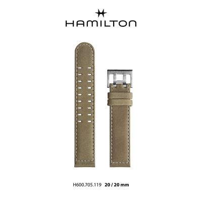 Hamilton H690705119 Kahve/Yeşil Deri Kayış - 20 mm