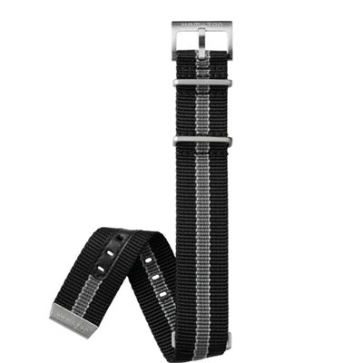 Hamilton H690706108 Siyah/Gri Nato Kayış - 22 mm