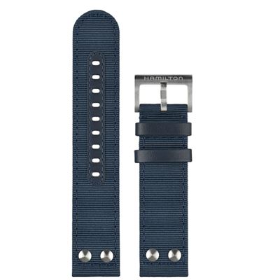 Hamilton H694779101 Lacivert Kanvas Kayış - 22 mm