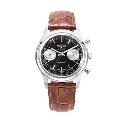 Vulcain Chronograph Black&Silver Erkek Kol Saati