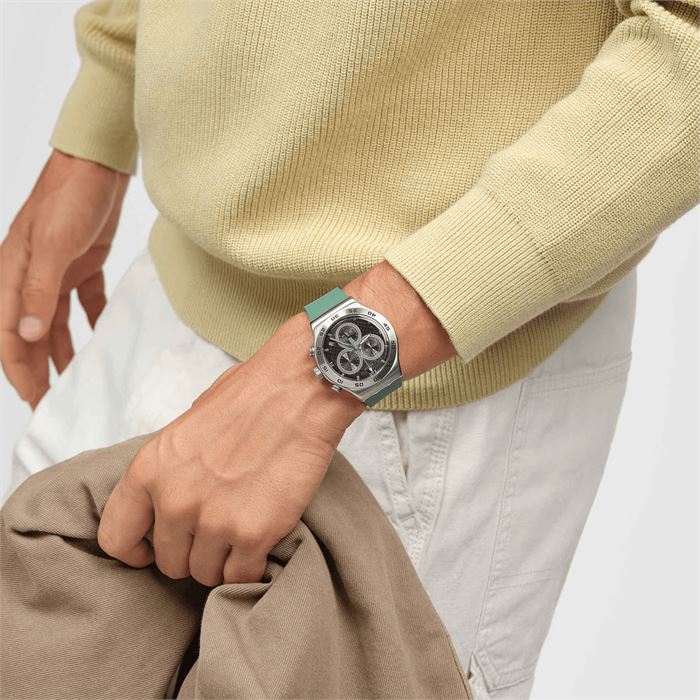 Swatch YVS525 Carbonic Green Erkek Kol Saati Abt Saat