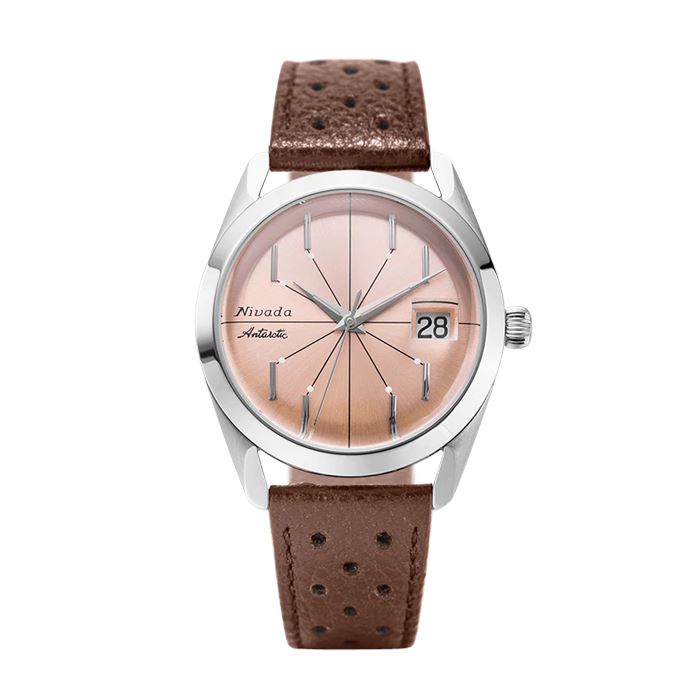 Nivada Grenchen Antarctic Spider Salmon 32042A23 Abt Saat