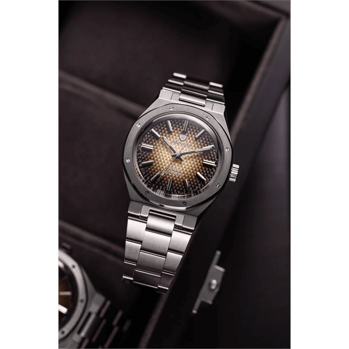 Nivada Grenchen F77 Brown Smoked NoDate 68002A77 Otomatik Erkek