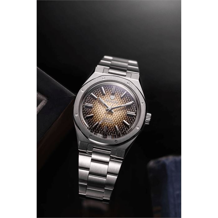 Nivada Grenchen F77 Brown Smoked NoDate 68002A77 Otomatik Erkek