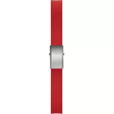 Sinn U50 Tegiment Kırmızı Silikon Kayış (Büyük Klips) - 20 mm
