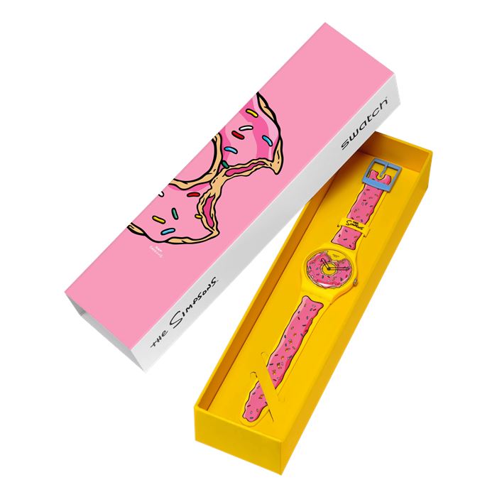 Swatch X Simpsons SO29Z134 Seconds of Sweetness Unisex Kol Saati