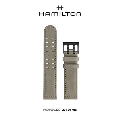 Hamilton H690000120 Gri Deri Kayış - 20 mm