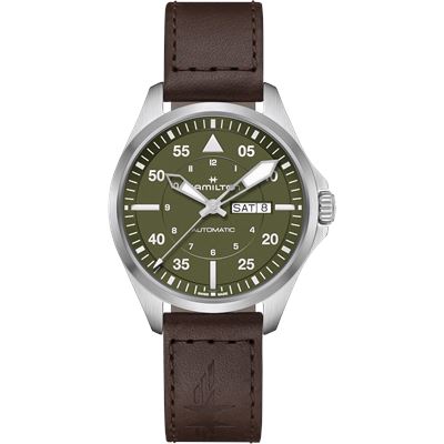 Hamilton Khaki Aviation Pilot Day Date 42mm H64635560 Otomatik Erkek Kol Saati