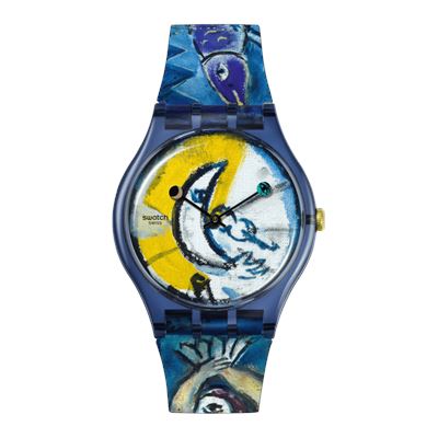 Swatch X Tate Gallery Chagalls Blue Circus Unisex Kol Saati