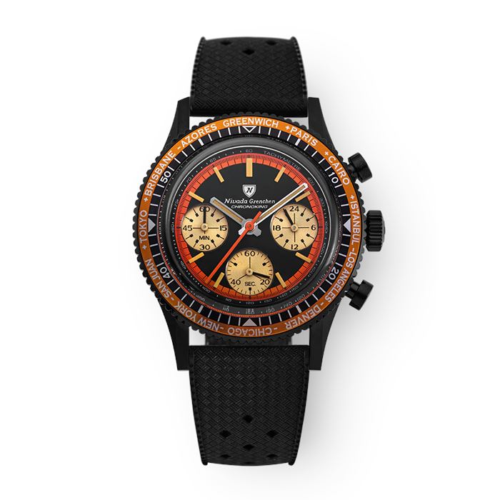 Nivada Grenchen Chronoking MecaQuartz Black Erkek Kol Saati Abt Saat