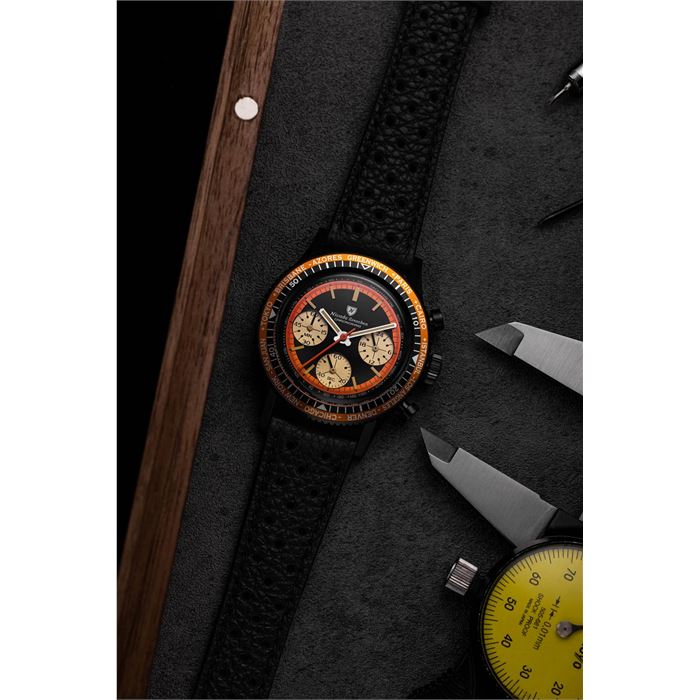 Nivada Grenchen Chronoking MecaQuartz Black Abt Saat