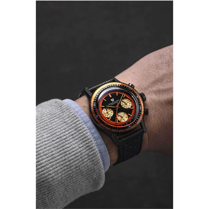 Nivada Grenchen Chronoking MecaQuartz Black Abt Saat