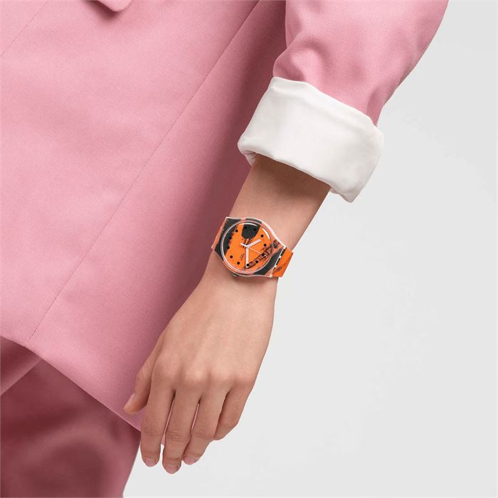 Swatch X Tate Gallery SUOZ362 BarnGrahams Orange Unisex Kol Saati