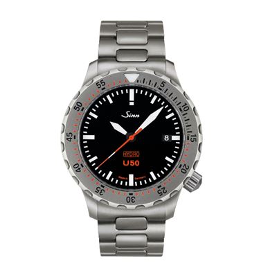 Sinn U50 HYDRO Tegiment 1051.030 - 5000 Metre Su Geçirmez Profesyonel Dalgıç Kol Saati