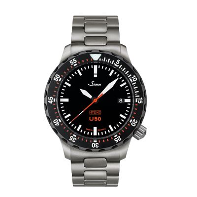 Sinn U50 HYDRO SDR Tegiment 1051.050 - 5000 Metre  Su Geçirmez Profesyonel Dalgıç Kol Saati