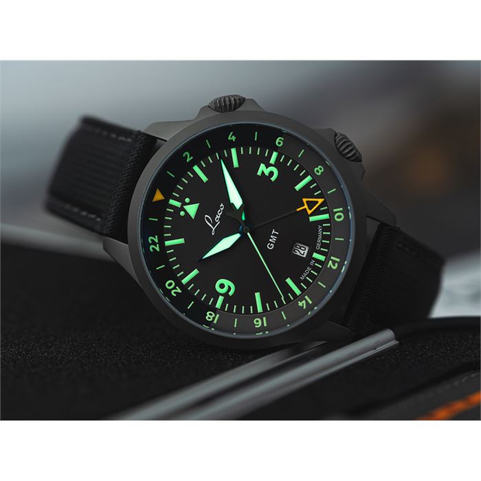 Laco Pilot Watch Special Models Frankfurt GMT 862120.2 Otomatik
