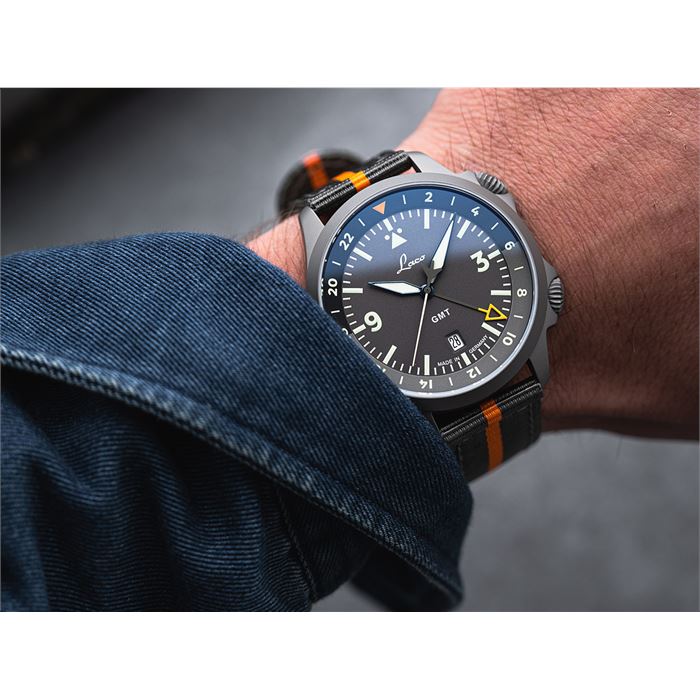 Laco Pilot Watch Special Models Frankfurt GMT 862120.2 Otomatik
