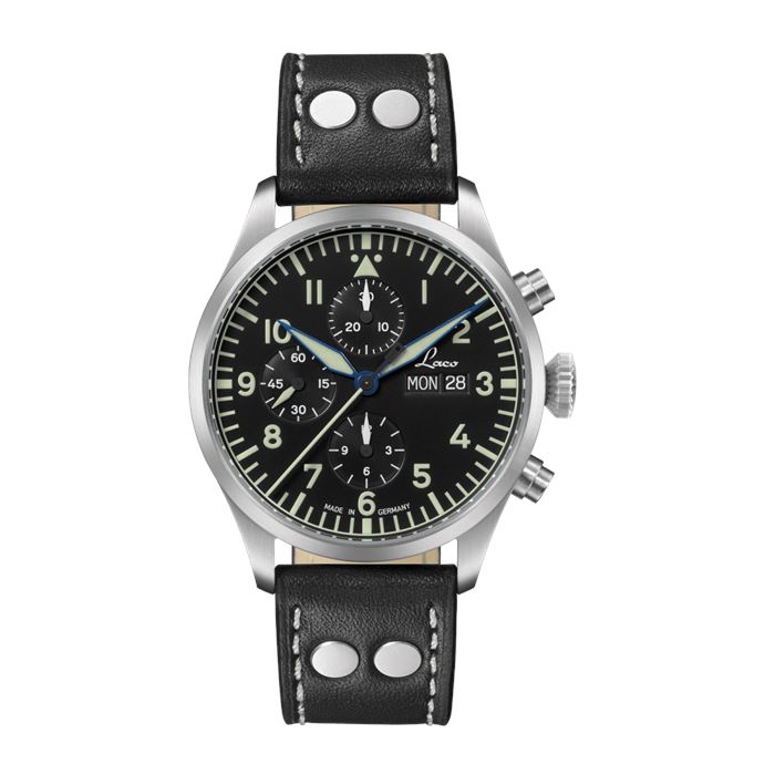 Laco Chronograph Kiel.2 Schwarz 862148 Otomatik Kronograf Erkek