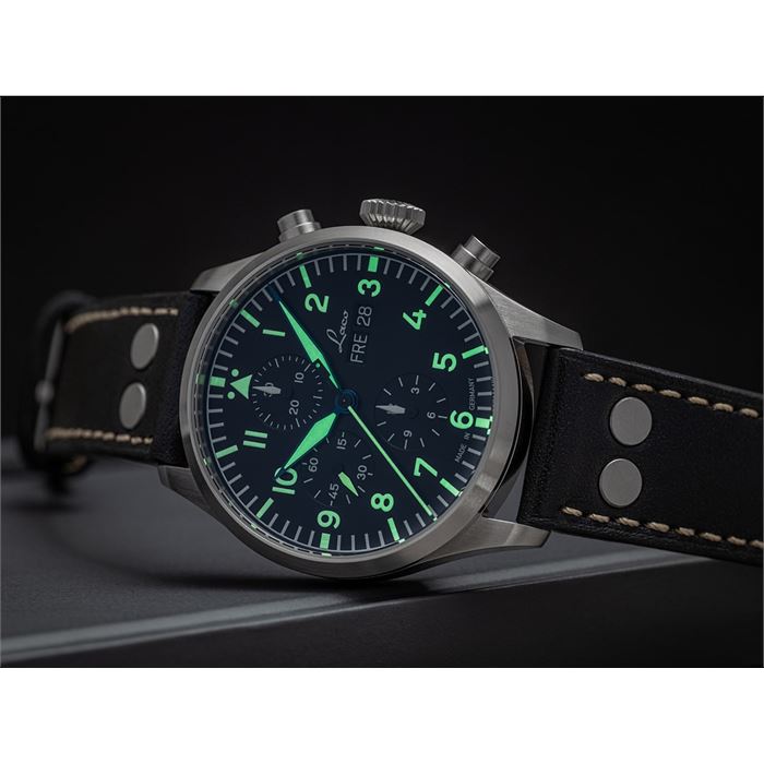 Laco Chronograph Kiel.2 Schwarz 862148 Otomatik Kronograf Erkek