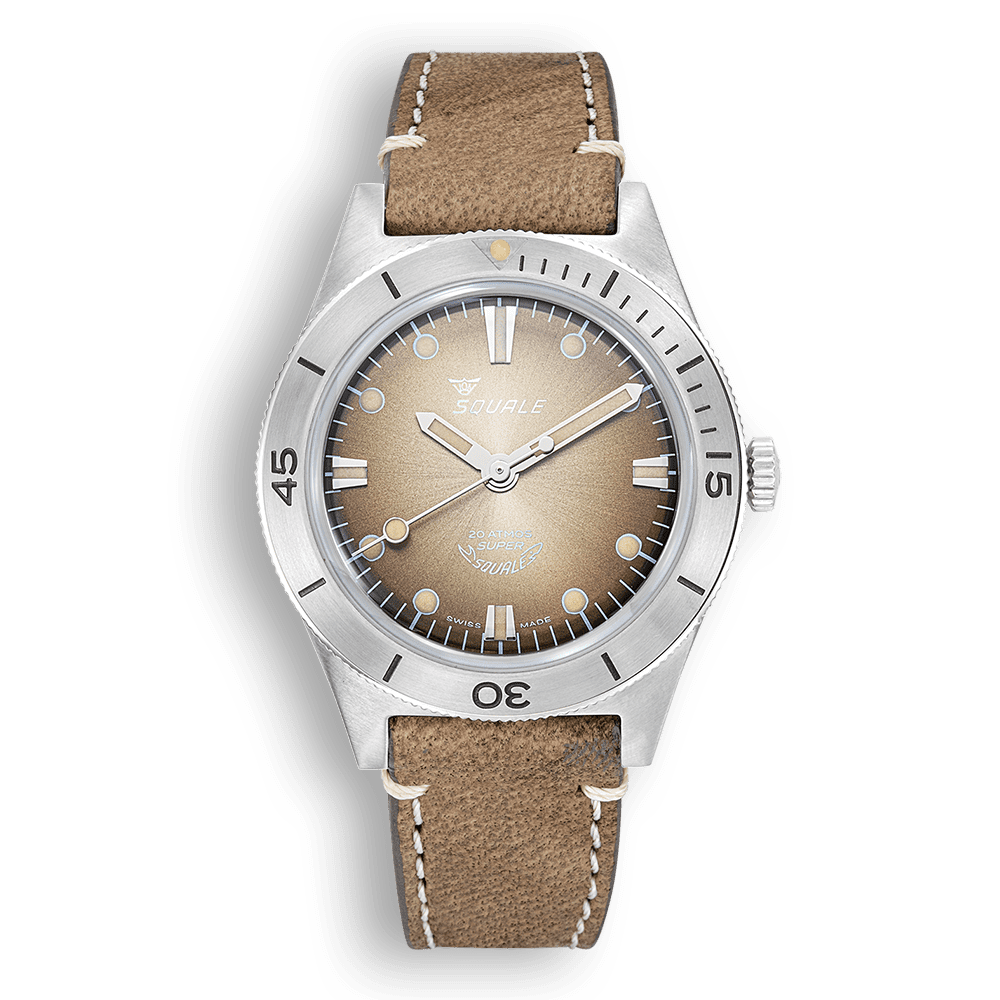 パーツ TA SQUALE 130-52T Squale SuperSquale Sunray Brown SUPERSSBW.PBW Otomatik Erkek Kol