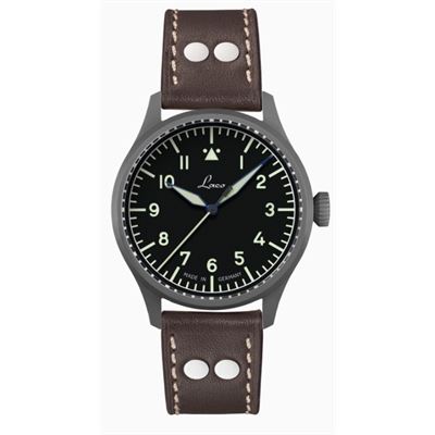 Laco Flieger Stuttgart Pro 40mm [Kumlama Kasa + Safir Kristal Kasa Arkası] Otomatik Erkek Kol Saati
