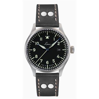 Laco Flieger Stuttgart Pro 40mm [Tarih + Safir Kristal Kasa Arkası] 862141_82 Otomatik Erkek Kol Saati