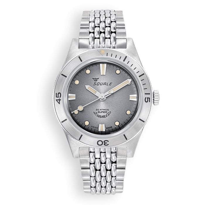 パーツ TA SQUALE 130-50T Squale SuperSquale Sunray Grey SUPERSSG.AC Otomatik Erkek Kol