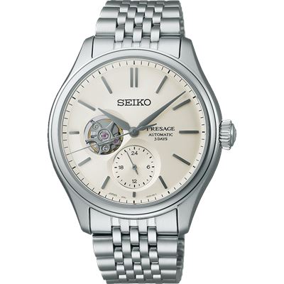 Seiko Presage Classic Series Shiroiro Open Heart SPB469J Otomatik