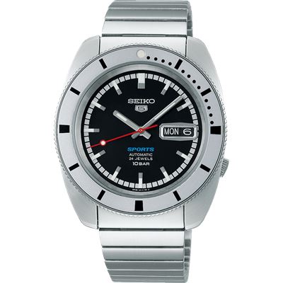 Seiko5 Sports Pepper Black 1968 Recreation Limitli Üretim Otomatik Erkek Kol Saati