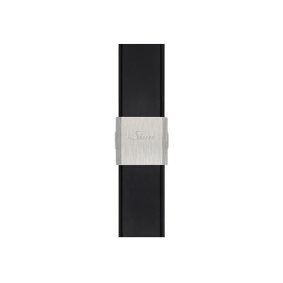 Sinn 856 Siyah Silikon Kayış (Paslanmaz Çelik Kelebek Klipsli) - 20 mm