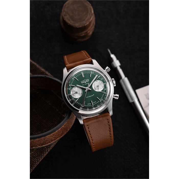 Vulcain Chronograph 70s Green Limitli Üretim Abt Saat