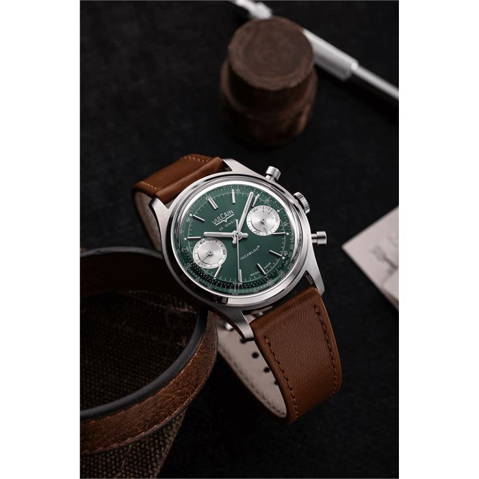 Vulcain Chronograph 70s Green Limitli Üretim Abt Saat