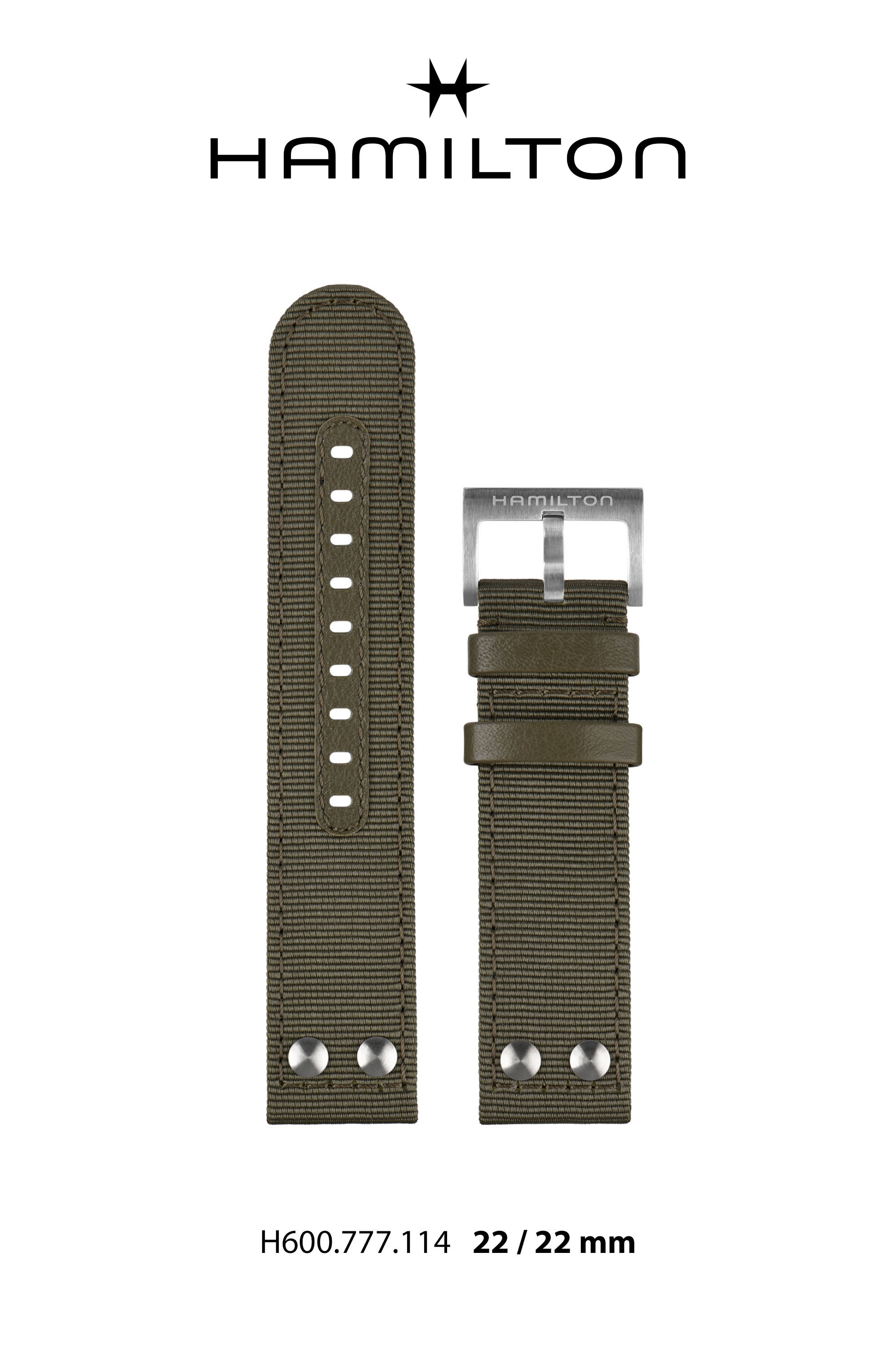 mamii様確認用 Hamilton H694777114 Yeşil Kanvas Kayış 22 mm Abt Saat