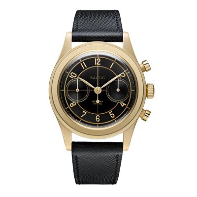 Baltic Bicompax 002 Gold PVD - Black BIC12TGOLD37 Mekanik Kronograf Erkek Kol Saati