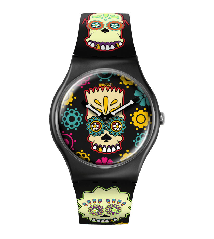 Swatch X Simpsons D Oh Of The Death SO29Z135 Unisex Kol Saati Abt Saat