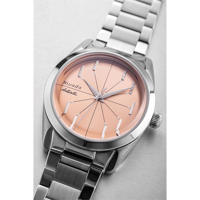 Nivada Grenchen Antarctic Spider Salmon NoDate Abt Saat
