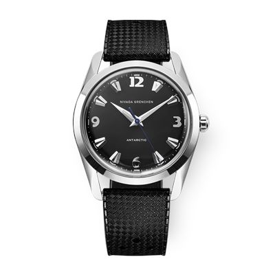 Nivada Grenchen Antarctic 35mm - Black White Kurmalı Erkek Kol Saati