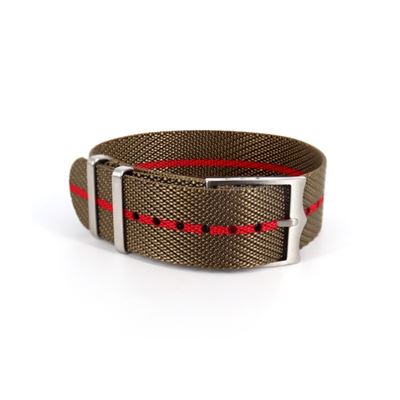 Rochet 8912045ST05 Haki/Kırmızı Su Geçirmez Nato Kayış - 20 mm