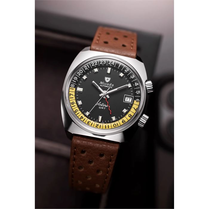 Nivada Grenchen Antarctic GMT Black 32043A23 Otomatik Erkek Kol