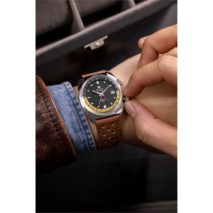 Nivada Grenchen Antarctic GMT Black 32043A23 Otomatik Erkek Kol
