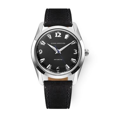 Nivada Grenchen Antarctic 35mm - 35002M17 Black White Luminova Kurmalı Erkek Kol Saati