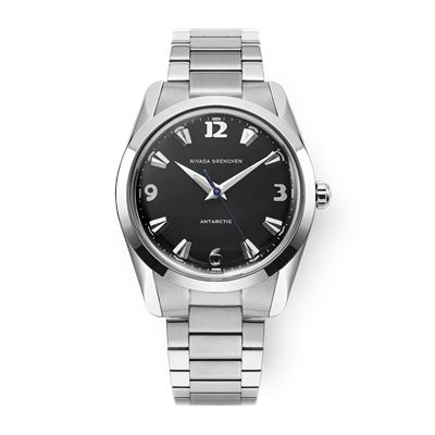 Nivada Grenchen Antarctic 35mm - 35002M20 Black White Luminova Kurmalı Erkek Kol Saati