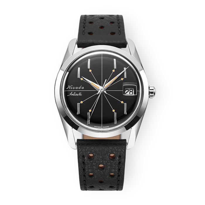 Nivada Grenchen Antarctic Spider Black 35mm 35011M40 Kurmalı Erkek