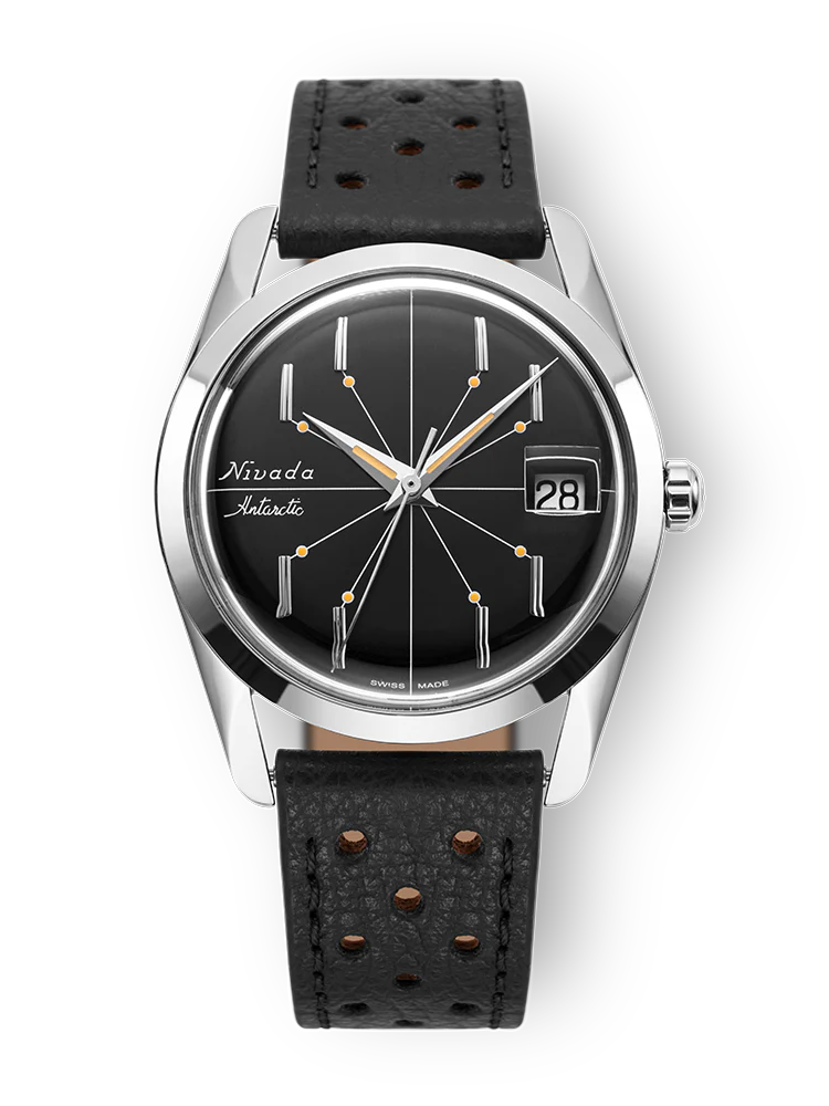 Nivada Grenchen Antarctic Spider Black 35mm 35011M40 Kurmalı Erkek