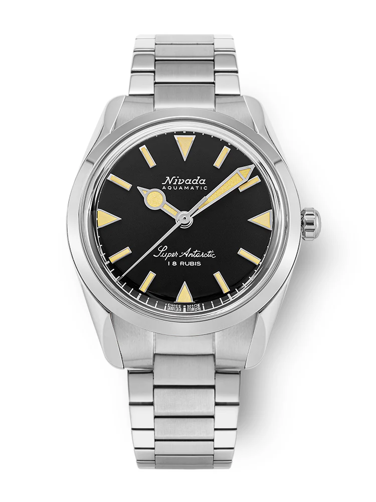 テディスヌ Nivada Grenchen Super Antarctic 35mm Black Beige Luminova 35013M20